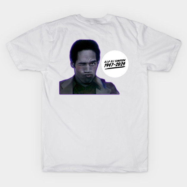 OJ Simpson Shirt, rip oj simpson, oj simpson, o.j. simpson 1947-2024, by naughtyoldboy